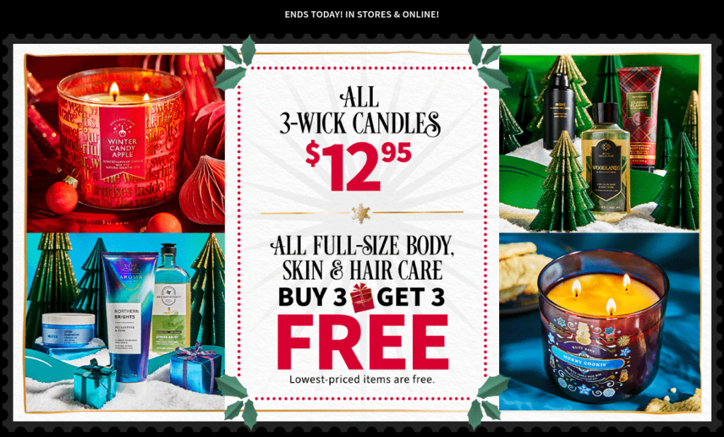Bath & Body Works' homepage promoting Black Friday deals holiday_marketing_ideas_Bath&BodyWorks